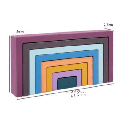 Montessori Regenbogen-Stapelspiel – Farbe, Lernen & Freude vereint