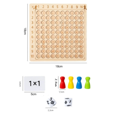 Montessori Holz-Multiplikationstafel – Lernen mit Spaß & Logik!
