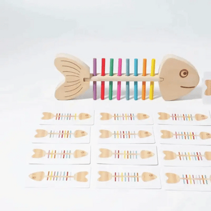 Montessori Farbzuordnung Holzspiel – Fördert Geschick & Konzentration