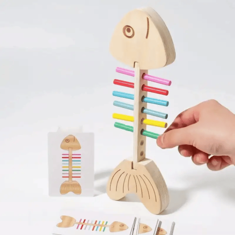 Montessori Farbzuordnung Holzspiel – Fördert Geschick & Konzentration