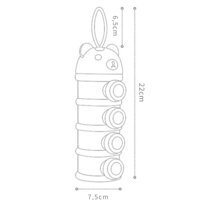 Praktische 4-Layer Milchpulver-Box – Frisch, sauber & jederzeit griffbereit