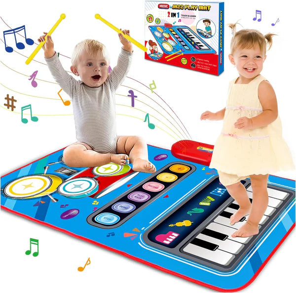 2-in-1 Musikmatte für Kinder – Tanzen, Trommeln & Lernen