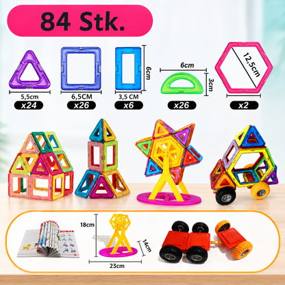 Magnetische Bausteine Satz für Kinder 84 Stück