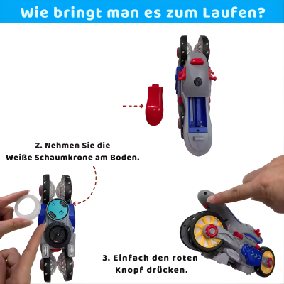 Bewegendes Motorrad-Spielzeug mit Musik & Licht für Kinder