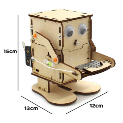 DIY Roboter Bausatz für Kinder – STEM Lernspielzeug aus Holz