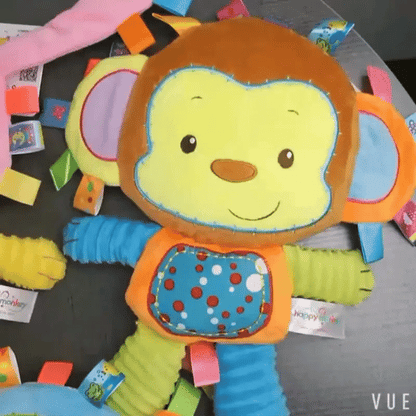 Sensorik Kuscheltier mit Rassel – Lernen mit Spaß & Gefühl