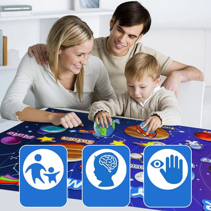 Montessori Weltraum-Filzboard – Lernen, Spielen & Entdecken