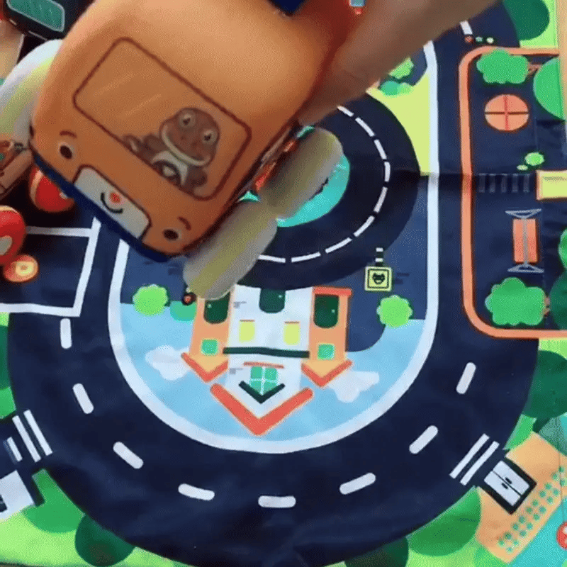 9 Stücke Stoffautos-Spielzeug mit Matte – Für kreative Entdecker