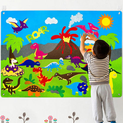 Montessori Weltraum-Filzboard – Lernen, Spielen & Entdecken Dinosaurier