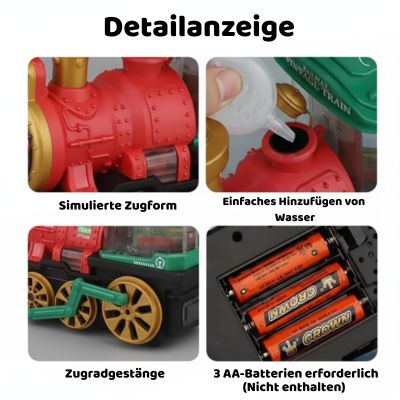 Elektrischer Dampfzug mit Rauch, Licht & Sound für Kinder
