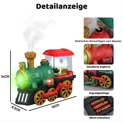 Elektrischer Dampfzug mit Rauch, Licht & Sound für Kinder