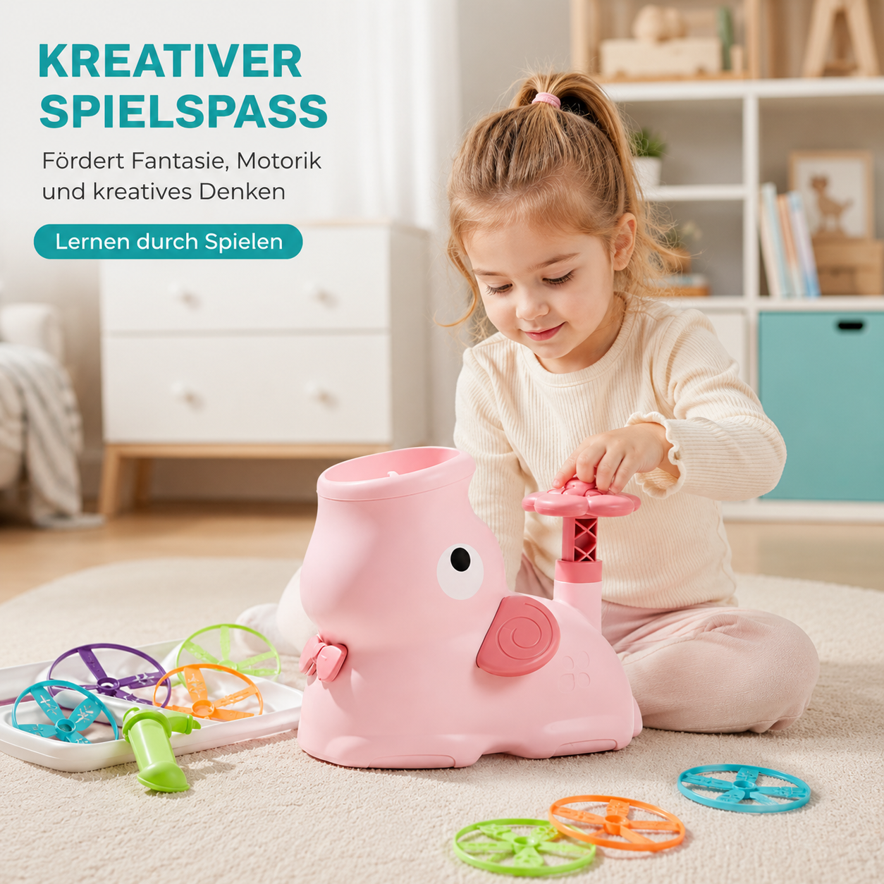 Air Rakete Spielzeug für Kinder – Raketen Launcher mit Tierdesign