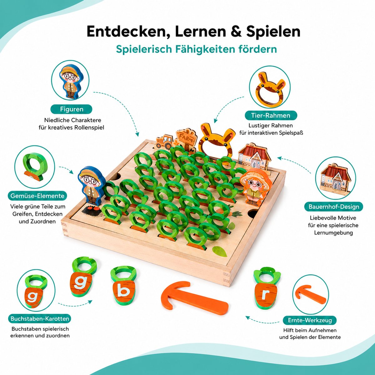 Montessori Lernspielzeug – Buchstaben & Motorik fördern