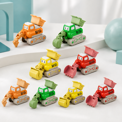 Intelligentes Cartoon-Auto-Spielzeug für Kinder 8er-Pack