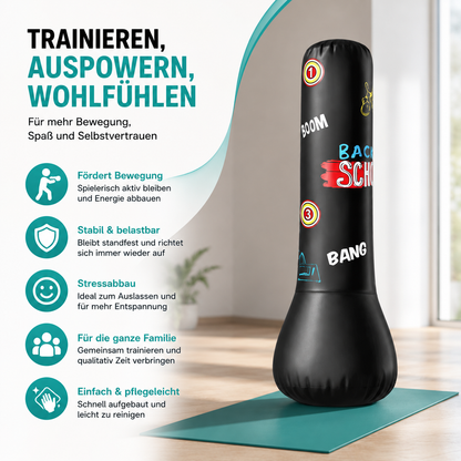 Aufblasbarer Boxsack für Kinder – Aktion, Spaß & Fitness zuhause