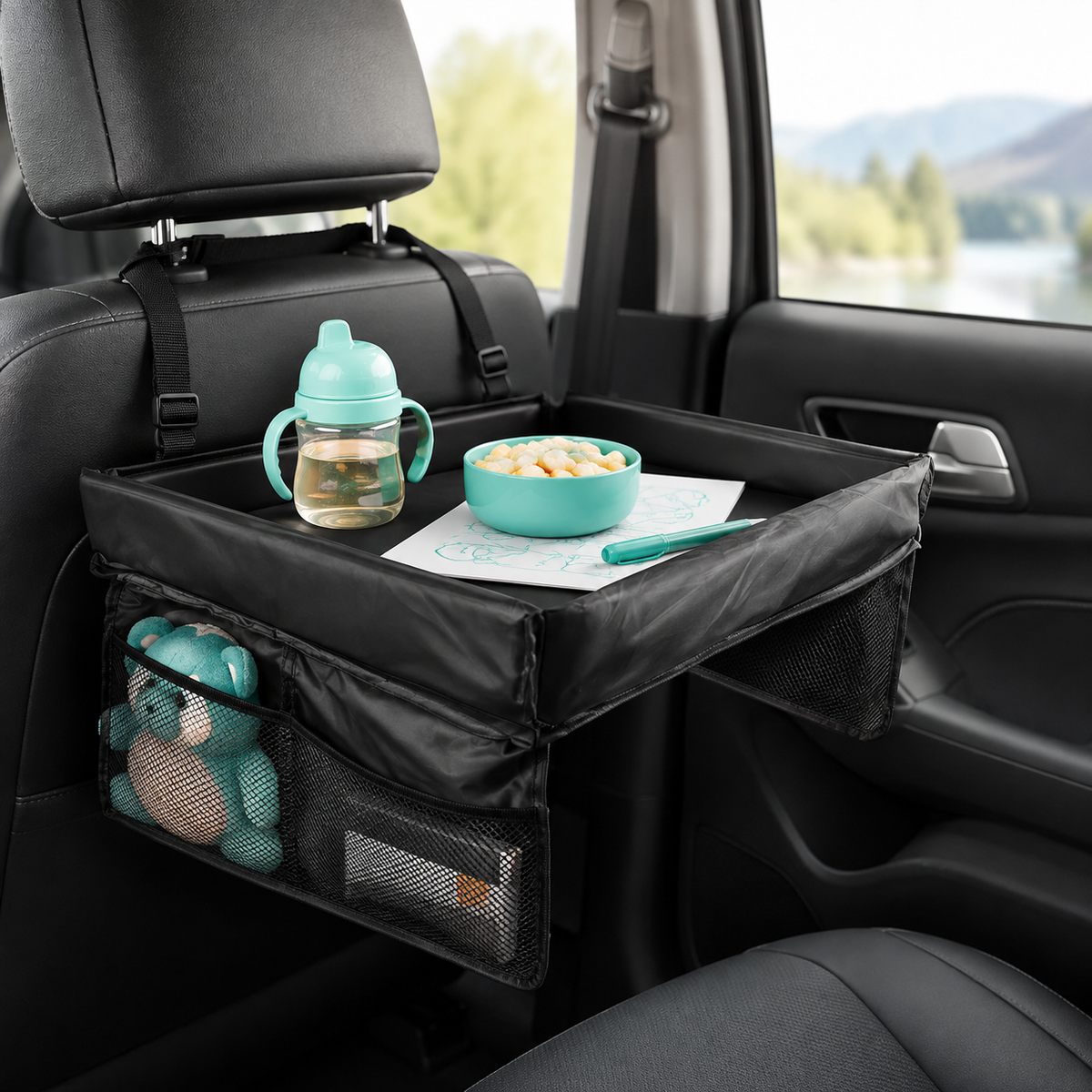 Auto Organizer Tablett – Für Snacks, Zeichnen & Spaß auf jeder Fahrt