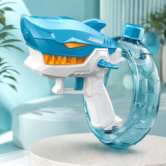 Automatische Akku-Wasserpistole mit großem Wassertank Blau