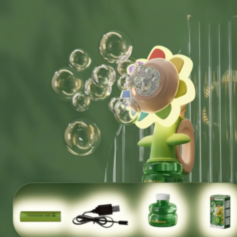 Tanzende Seifenblasen Blume Spielzeug mit Licht und Bewegung