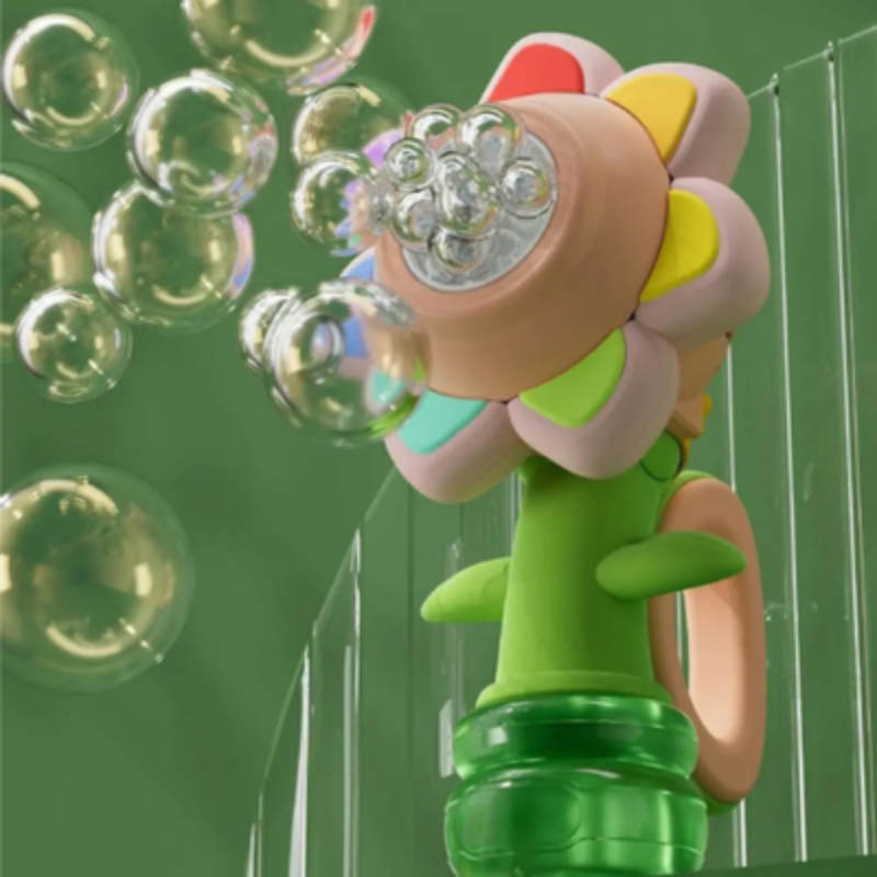 Tanzende Seifenblasen Blume Spielzeug mit Licht und Bewegung Rosa