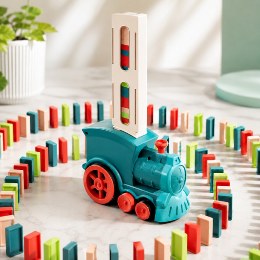 Automatisches Domino Legeauto mit Bausteinen
