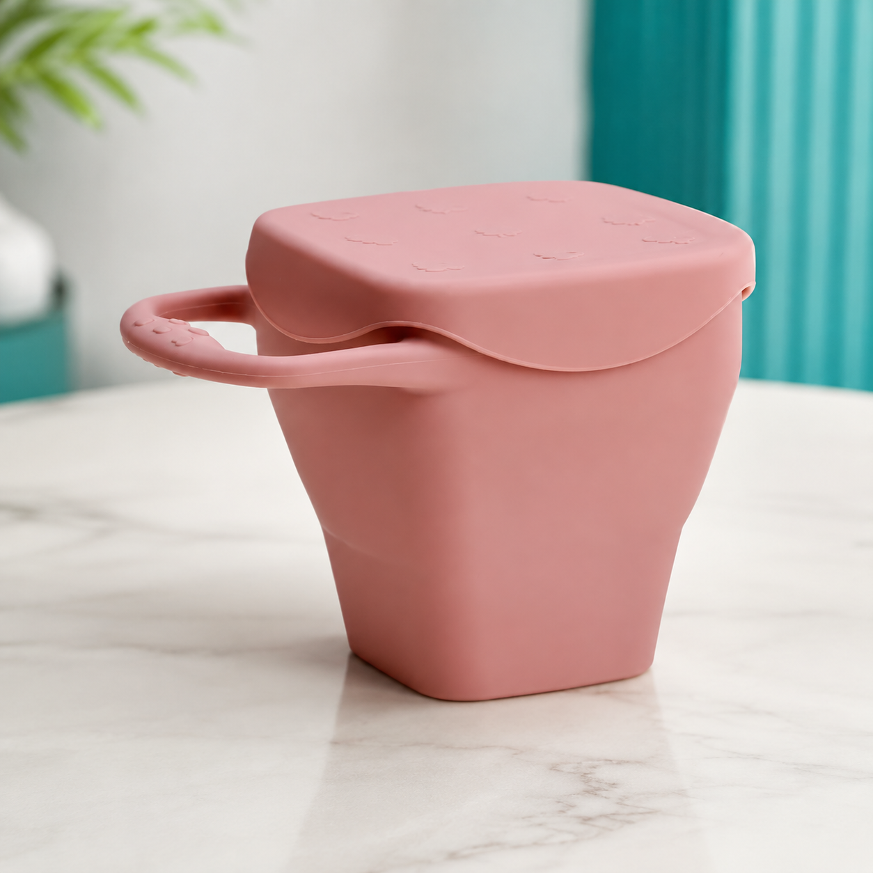 Baby-Silikon-Snackbecher – auslaufsicher, BPA-frei & praktisch für Kleinkinder Rosa