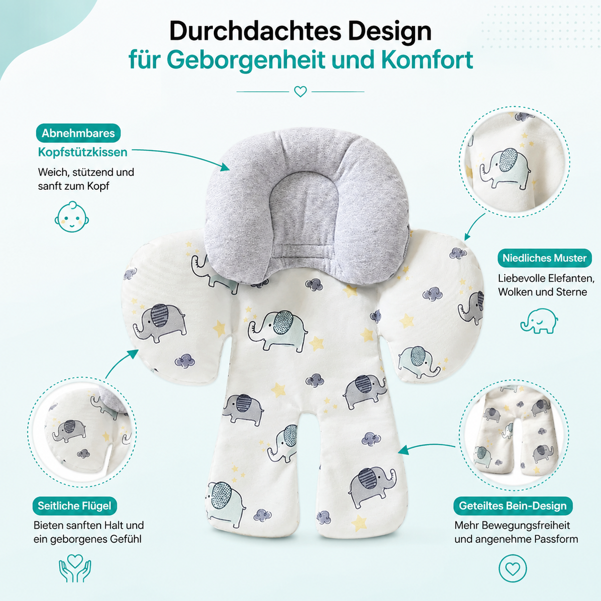 Premium Kinderwagen Einlage – Extra Komfort für Neugeborene