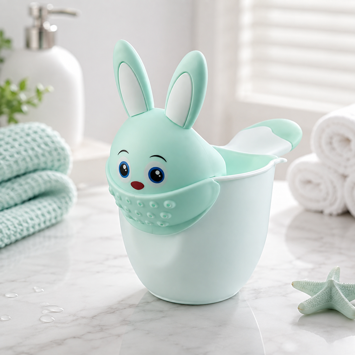 Baby Bath Wasserfall Rinser – Sanftes, tränenfreies Ausspülen Hellgrün