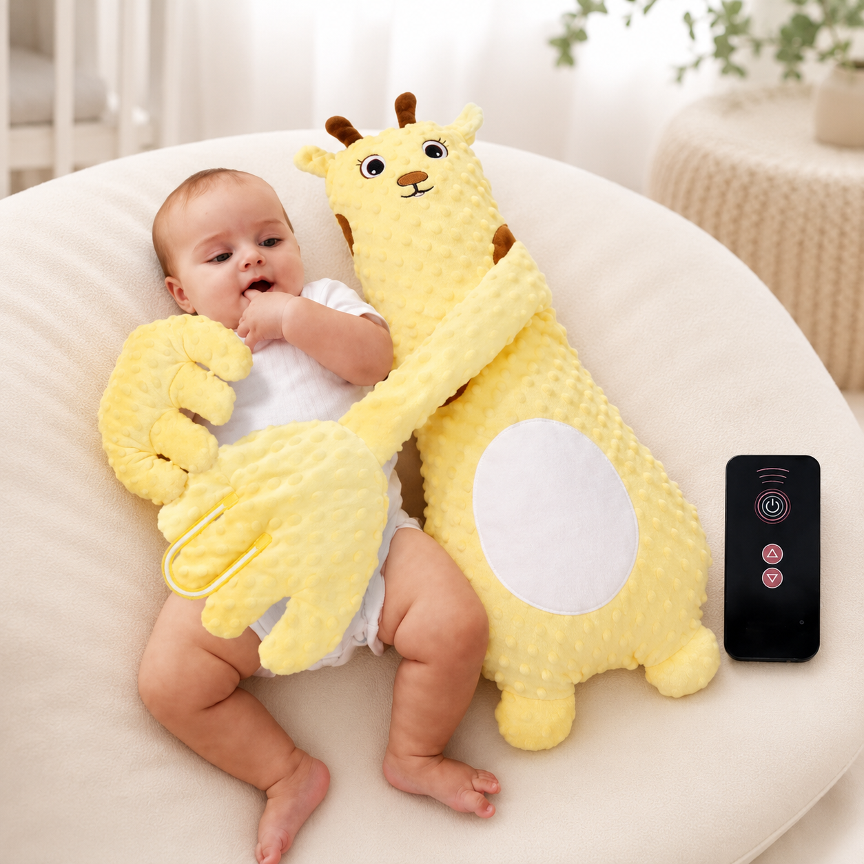 Baby Schlafhilfe Handkissen für Babys Giraffe
