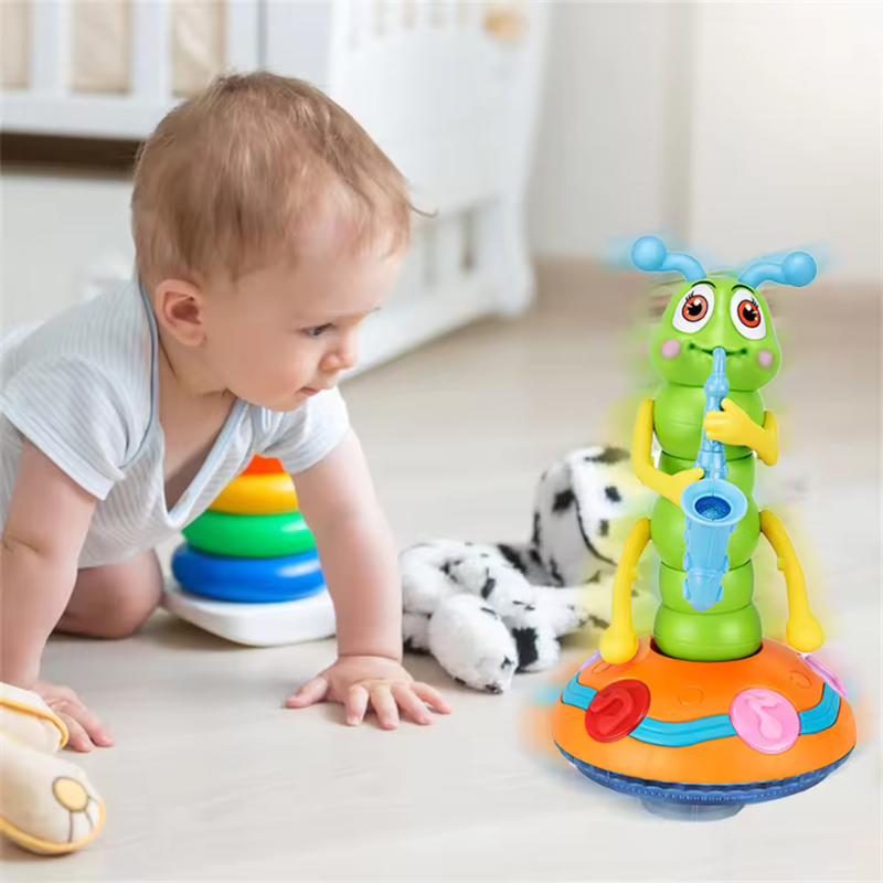 Interaktives Raupen Spielzeug mit Musik, Licht und Bewegung für Kinder