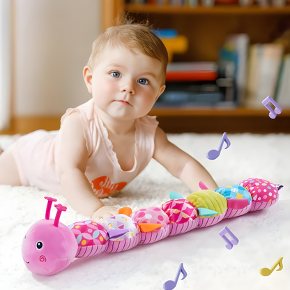 Bunte Raupen-Rassel – Weiches Plüschtier für Babys
