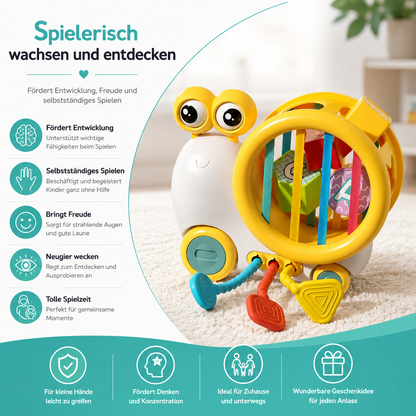 Baby Schnecke Sensorik Spielzeug mit Formen Sortierer