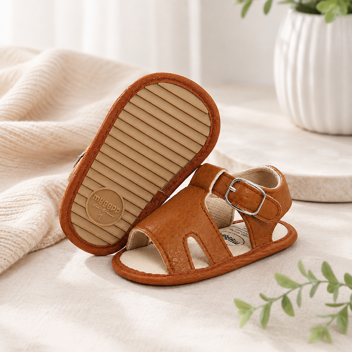 Baby Sandalen mit rutschfester Sohle – Komfort & Sicherheit Braun