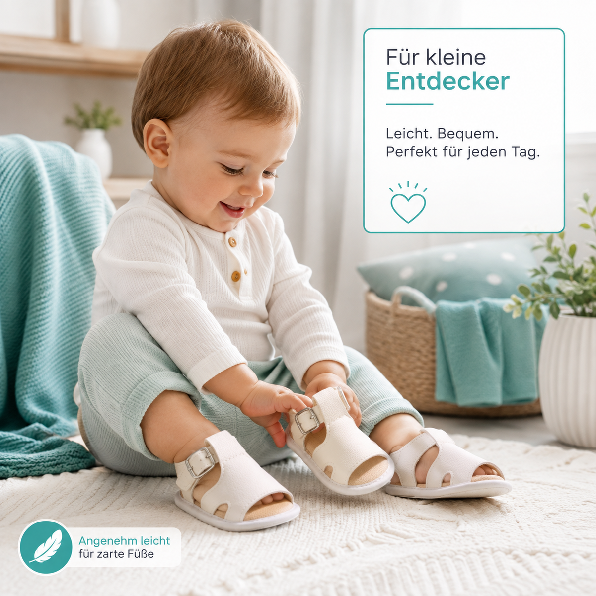 Baby Sandalen mit rutschfester Sohle – Komfort & Sicherheit