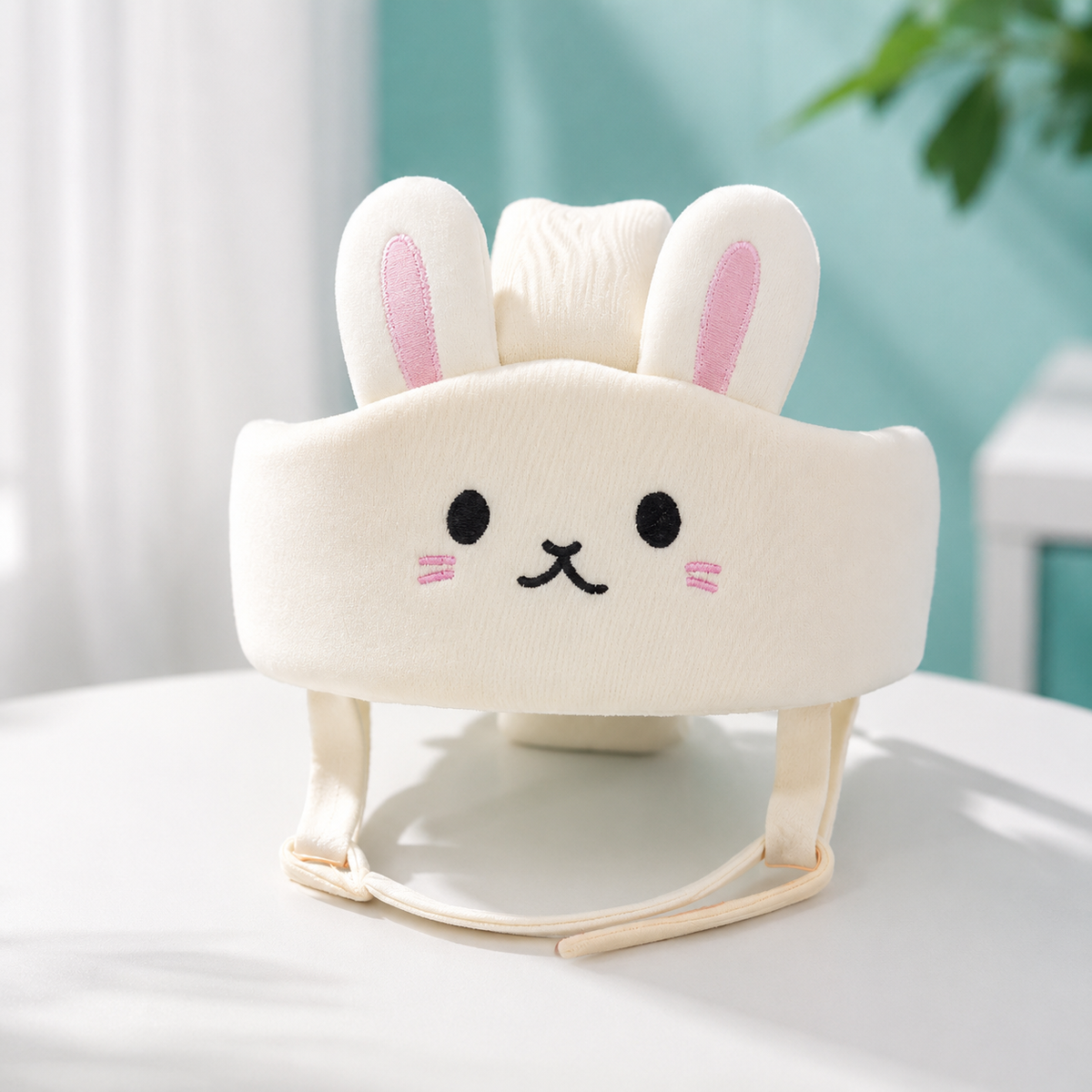 Weich gepolsterter Schutzhelm für Babys beim Krabbeln und Laufen.