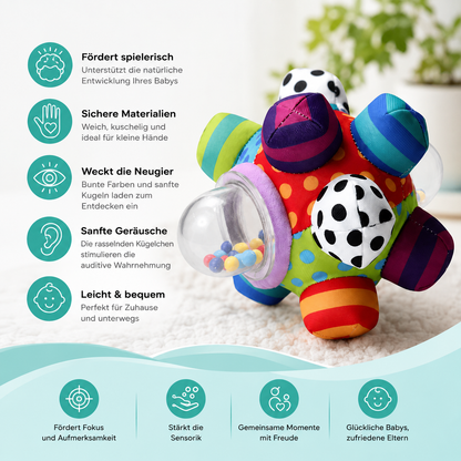 Baby Sensorik Rasselball – Spielerisch Denken & Fühlen lernen