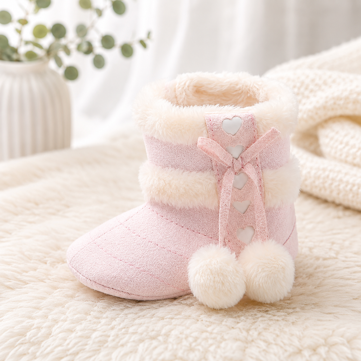 Kuschelige Baby Winterstiefel – Warme Füße für kleine Entdecker Rosa
