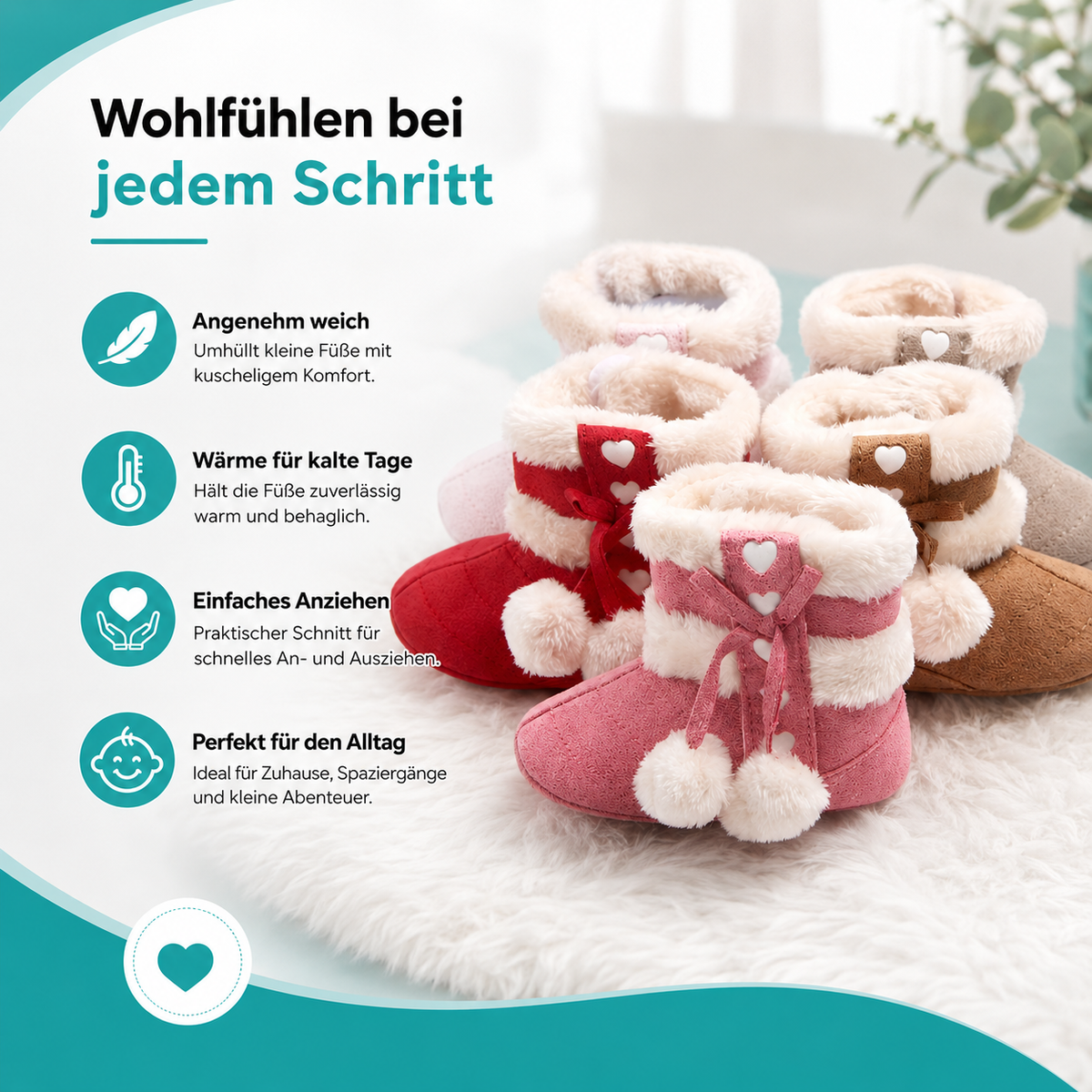 Kuschelige Baby Winterstiefel – Warme Füße für kleine Entdecker