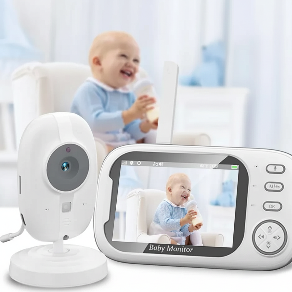 Babyphone HD 3,5'' – Sichere Nachtsicht & Echtzeit-Temperaturanzeige