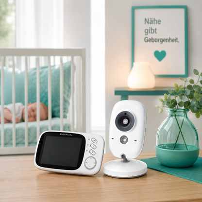 Babyphone HD 3,5 Zoll – Nachtsicht & Echtzeit-Temperaturanzeige