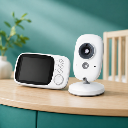 Babyphone HD 3,5 Zoll – Nachtsicht & Echtzeit-Temperaturanzeige
