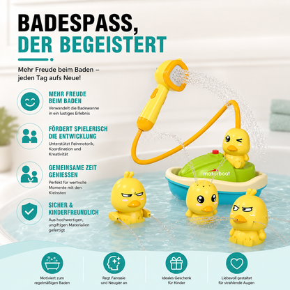 Enten Badespielzeug für Kinder mit Motorboot und Duschfunktion