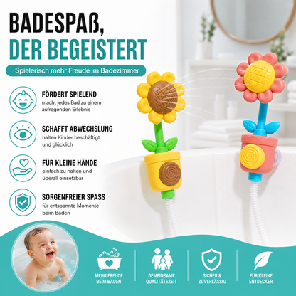 Baby Duschspielzeug Sonnenblume – Wassersprinkler & Badekugel