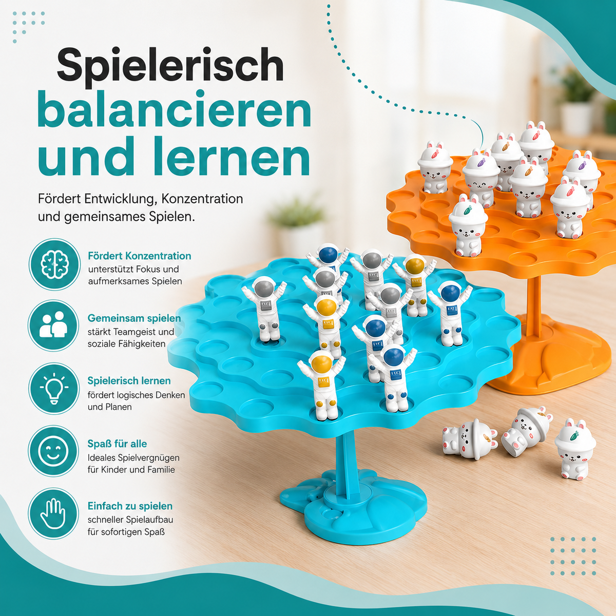 Balance Baum Holzspielzeug mit Figuren für Kinder