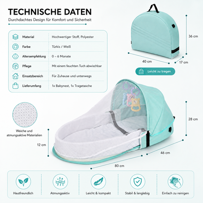 Battilo Babynest – Sicherer Schlaf & Schutz überall!