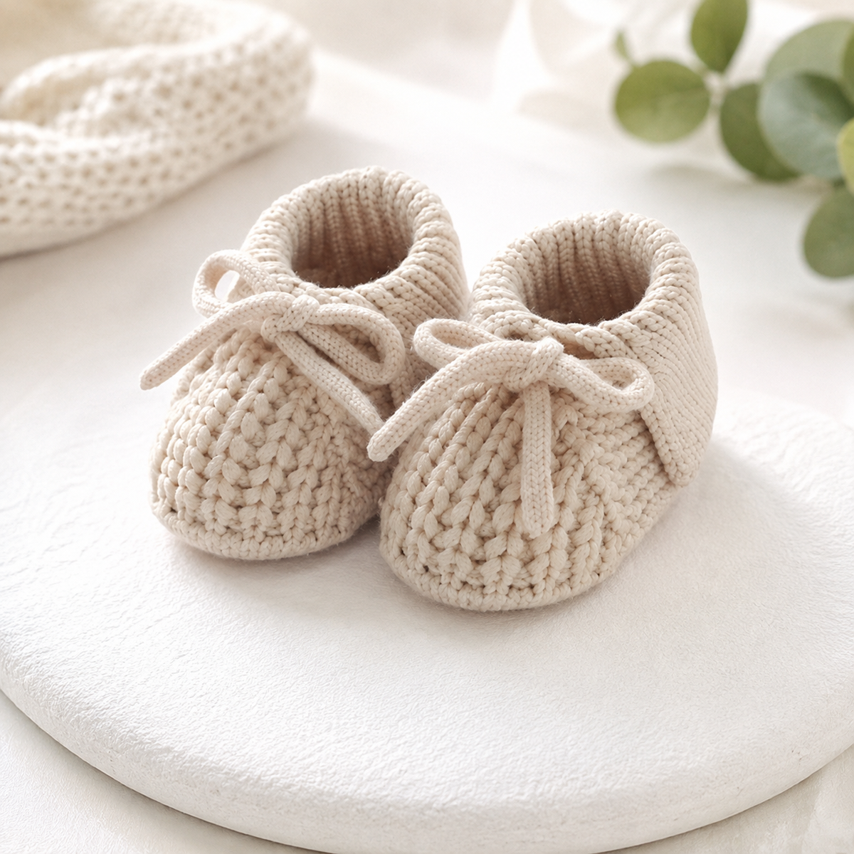 Weiche Baby-Strickschuhe – Atmungsaktiv & sicher (0–18 Monate)