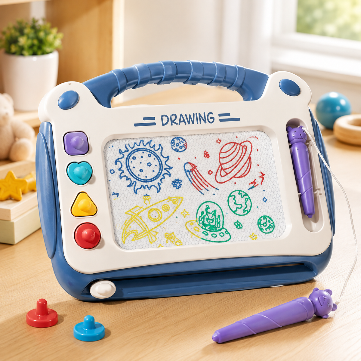Magnetische Maltafel – Kreatives Spiel & Lernspaß für Kinder! Blau