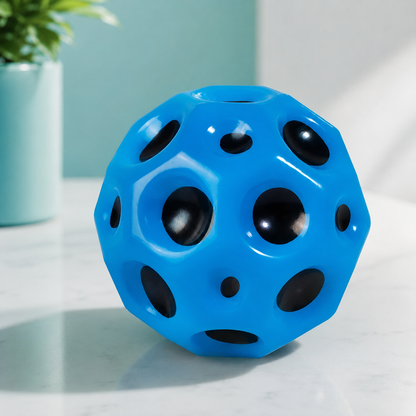 Hochelastischer Lochball – Weicher Sprung- & Stressball für draußen Blau