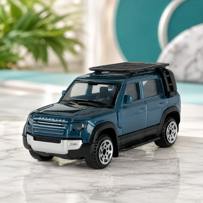 1:64 Land Rover Defender 110 – Robustes Metall-Modellauto Blau💙
