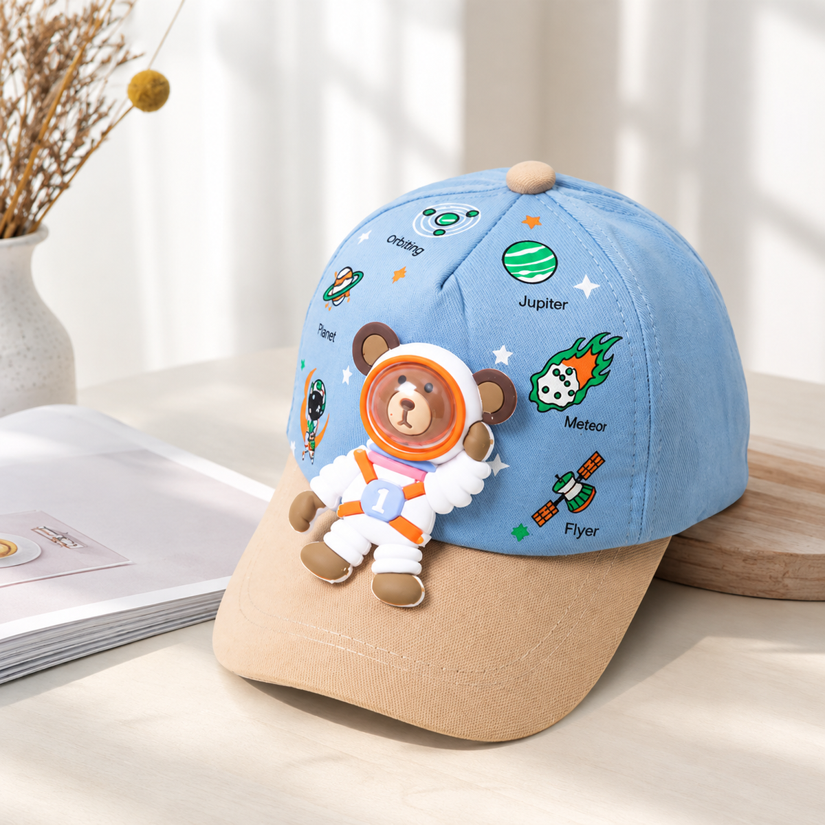 Karikatur Tragen Kinder Kappe für Kinder – Coole Streetwear für Jungs & Mädchen Blau Einstellbar 4-8 Jahre