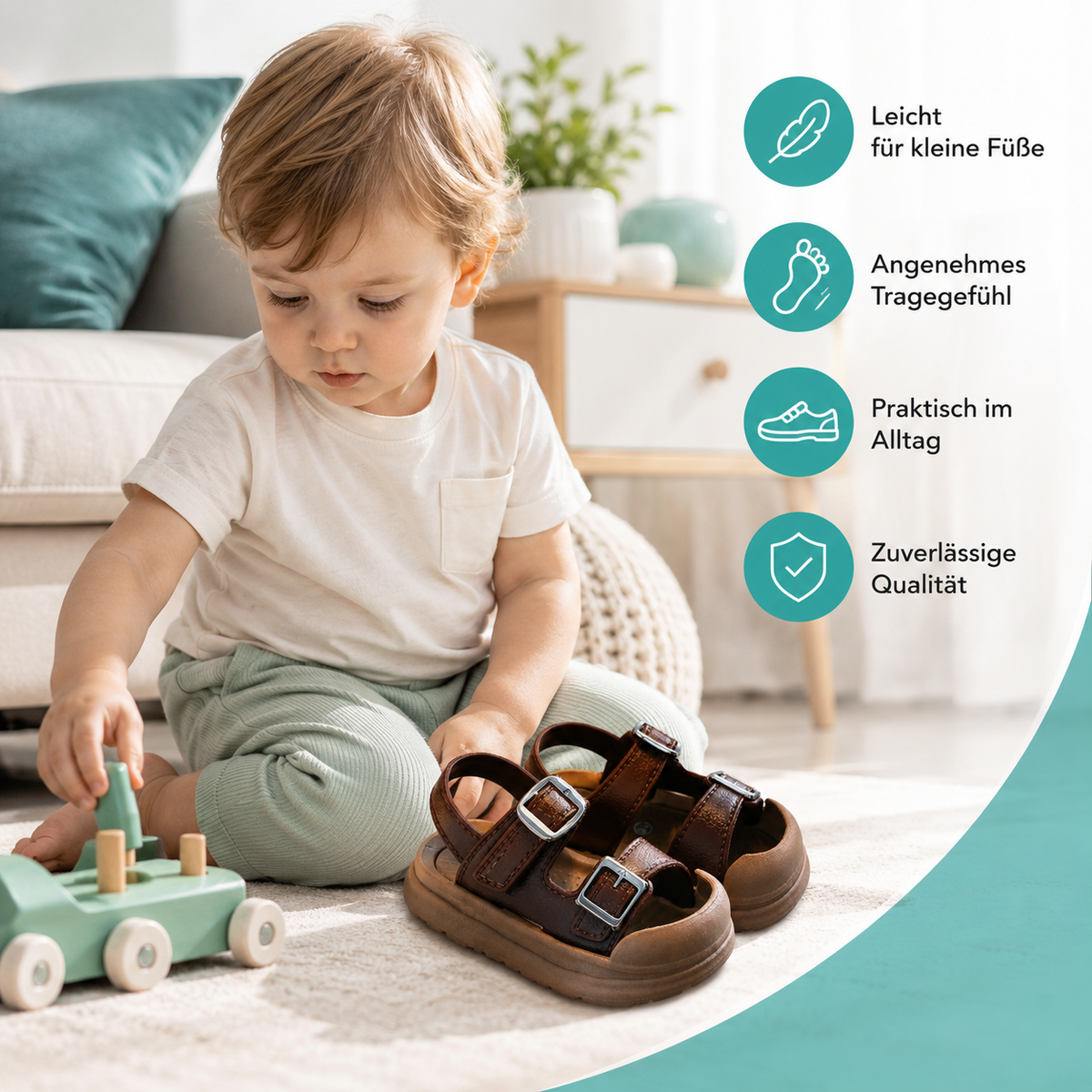 Weiche Anti-Beleg Baby Sandalen – Sicher, Atmungsaktiv & Sommerleicht